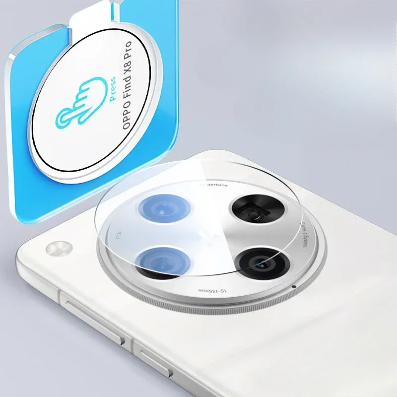 Enhanced Full Glue Tempered Glass Camera Lens Protector with Installation Locator
