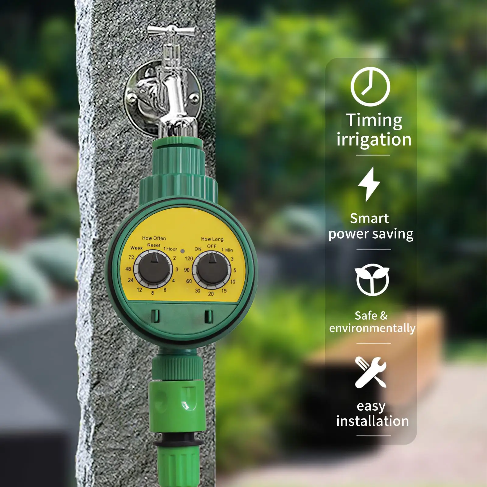 

Automatic Outdoor Timed Watering Irrigation Controller Sprinkler Control Programmable Valve Hose Water Timer Faucet for Garden