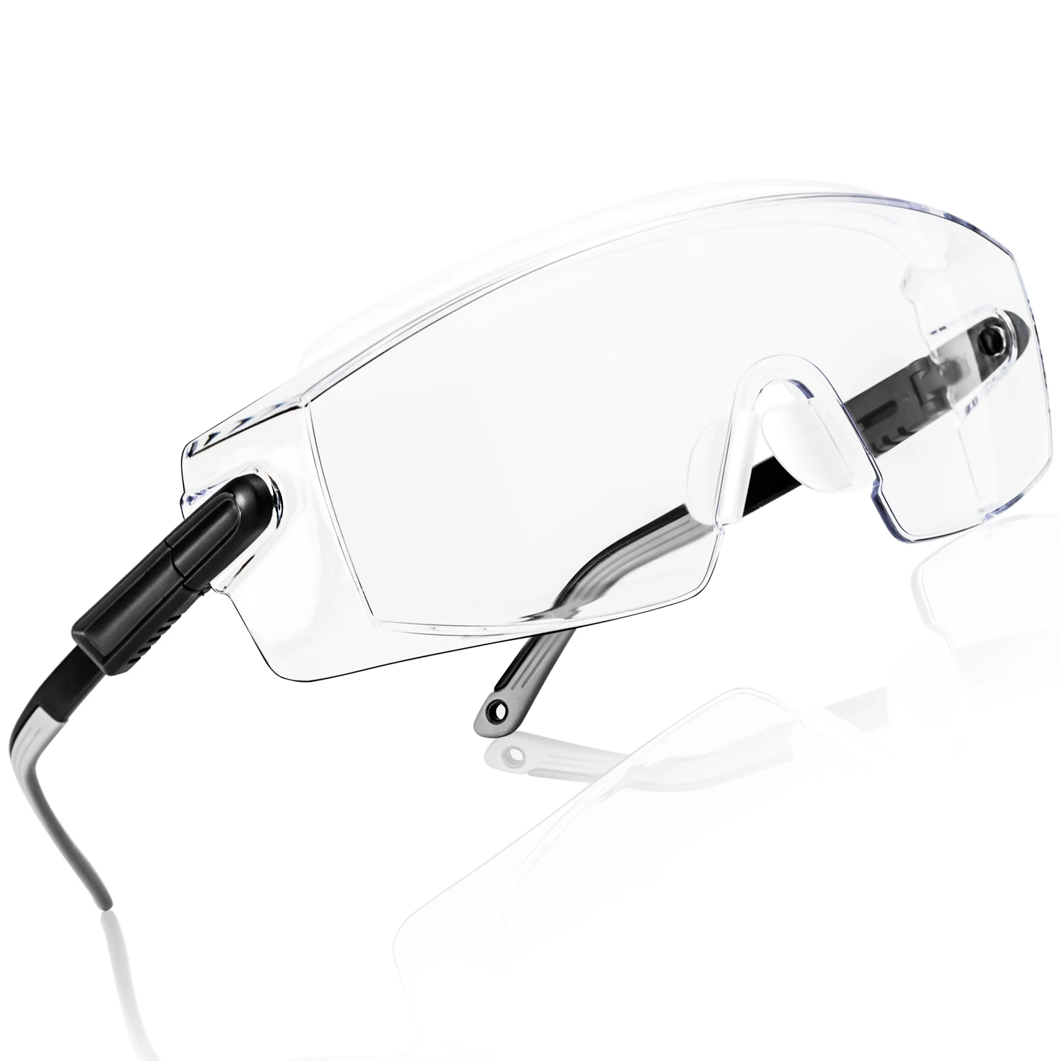Lunettes anti-lumière bleue pour ordinateur portées par une personne travaillant sur PC, protection écran PC
