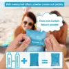 4Pcs New Sand Remover Beach Sand Wipe Off Mitts Skin Friendly Sand Removal Powder Bag Sand Removal Brushes Beach Essentials 4