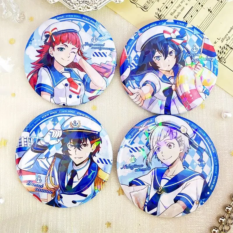 

Bungo Stray Dogs Anime Lucy Izumi Kyouka Dazai Osamu Nakajima Atsushi Metal Brooch Badges Student Badge Pins Clothes Gift Button