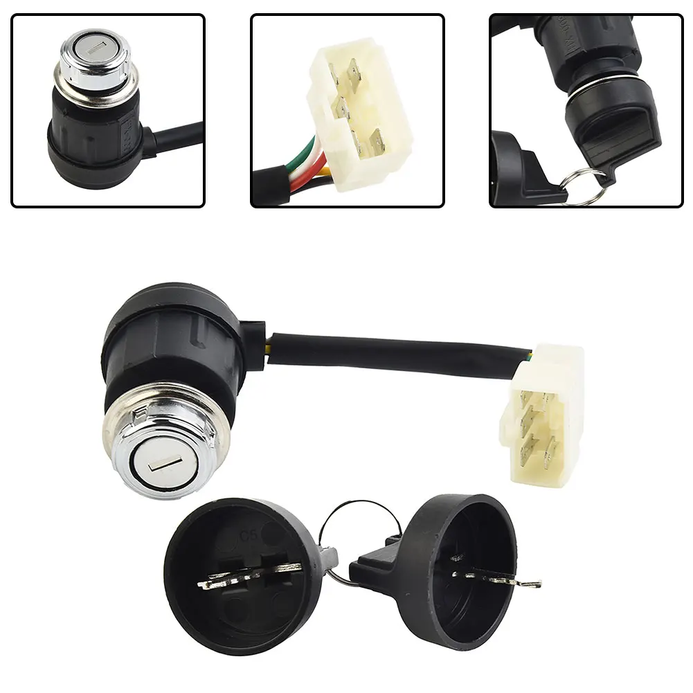

5 Wire Motorcycle Electric Door Lock Ignition Key Switch For 250cc,150cc,125cc,110cc ATV QUAD Dirt Bike Accessories+2 Keys