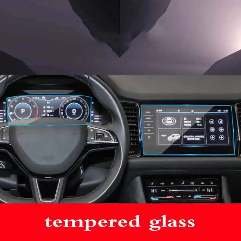 

Tempered glass screen protector film For Skoda Kodiaq 2021 9.2 inch Car radio GPS Navigation Interior accessories