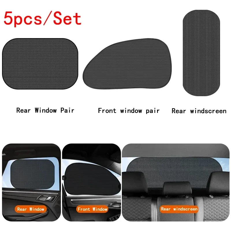 

5pcs Car Sunshade Covers Cover Universal Windscreen Folding Visor Reflector Windshield Auto Window Sun Shade Protector