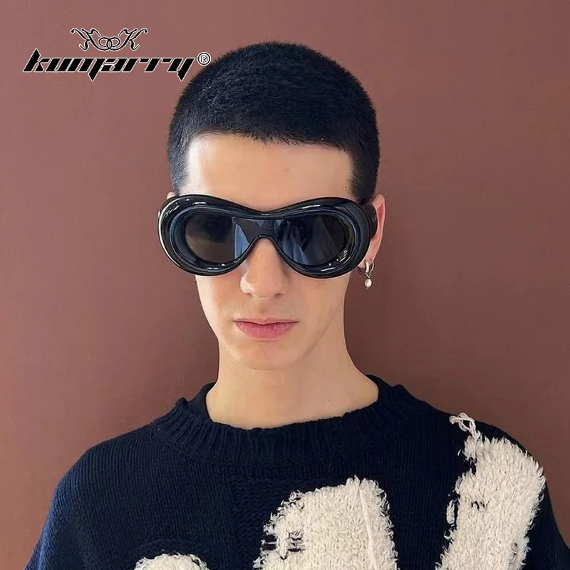 

KUMARRY Y2k Glasses Men/Women's Sunglasses Steampunk Sunglass Luxury Brand Designer Hip-hop Sun Glasses lentes de sol mujer