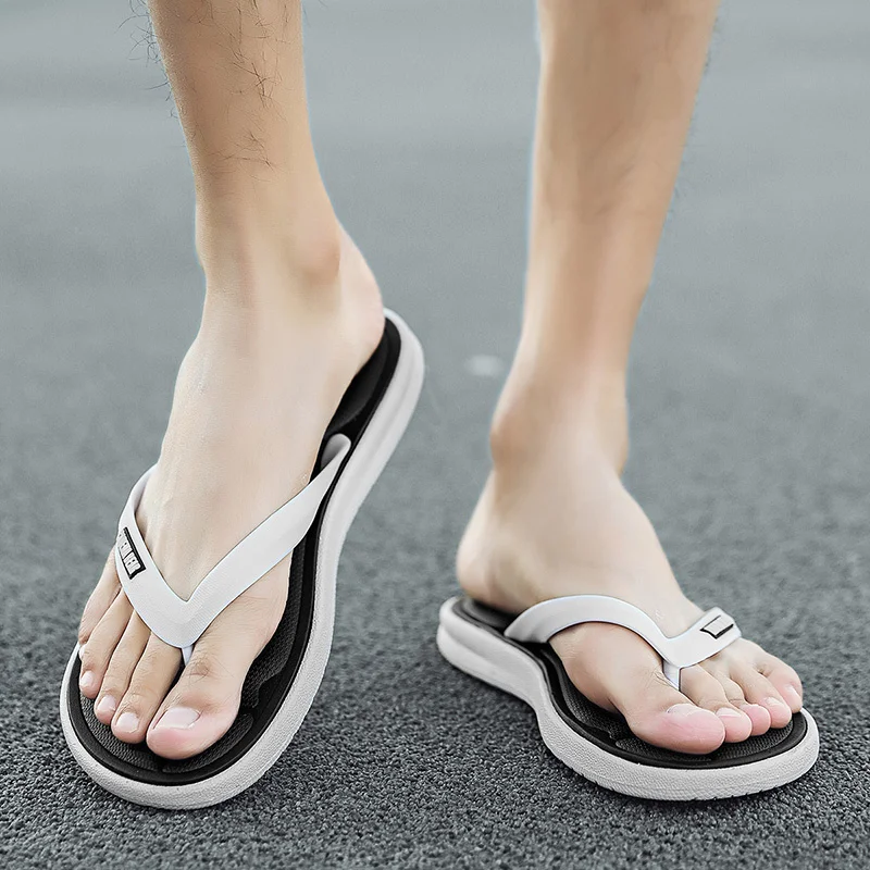 Men's Flip Flops Soft Foam Sliders Non-Slip Summer Slippers Slip Comfy Slipper for Indoor  Outdoor_voghion.com