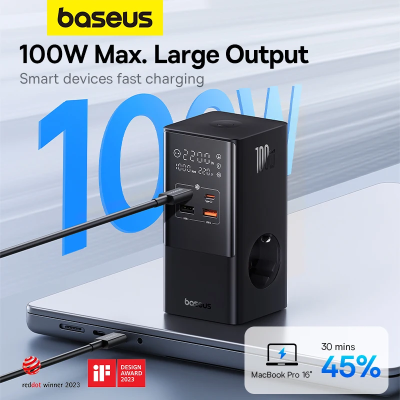 電源ユニット Baseus PowerCombo Pro PowerStrip 100W 電源ユニット Baseus PowerCombo Pro PowerStrip 100W Baseus