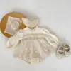 Autumn new 0-3 year old baby clothing, baby girl baby lace small skirt long sleeved jumpsuit jumpsuit jumpsuit 4