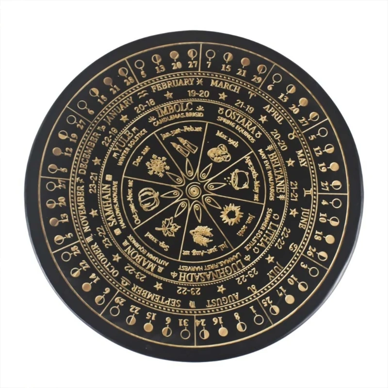 Dowsing Divination Board Metaphysical Message Board Witchcraft Wiccan Supplies wooden divination pendulum board laser engrave sun moon star altar supplies metaphysical meditation message board ornaments