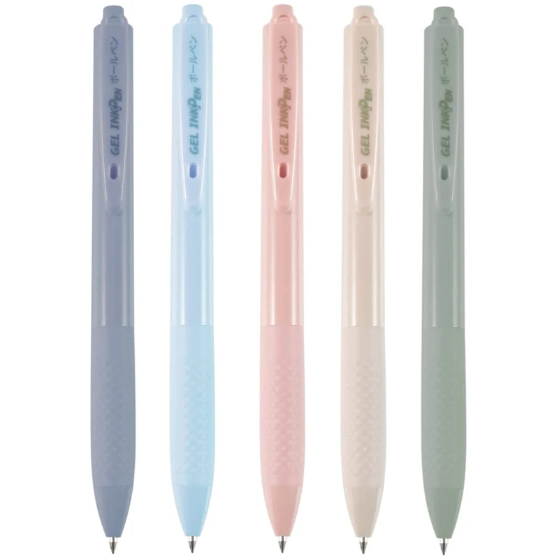 

5Pcs Gel Pens 0.5mm Quick Dry Ink Pen Fine Point Aesthetic Retractable Rolling Ball Pen Smooth Writing for School Supplies
