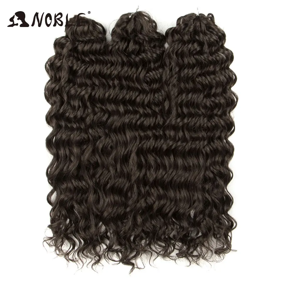 Noble Deep Wavy Twist Crochet Hair Synthetic Afro Curly Hair Crochet Braids High Temperature Fiber Braiding Hair Extensions