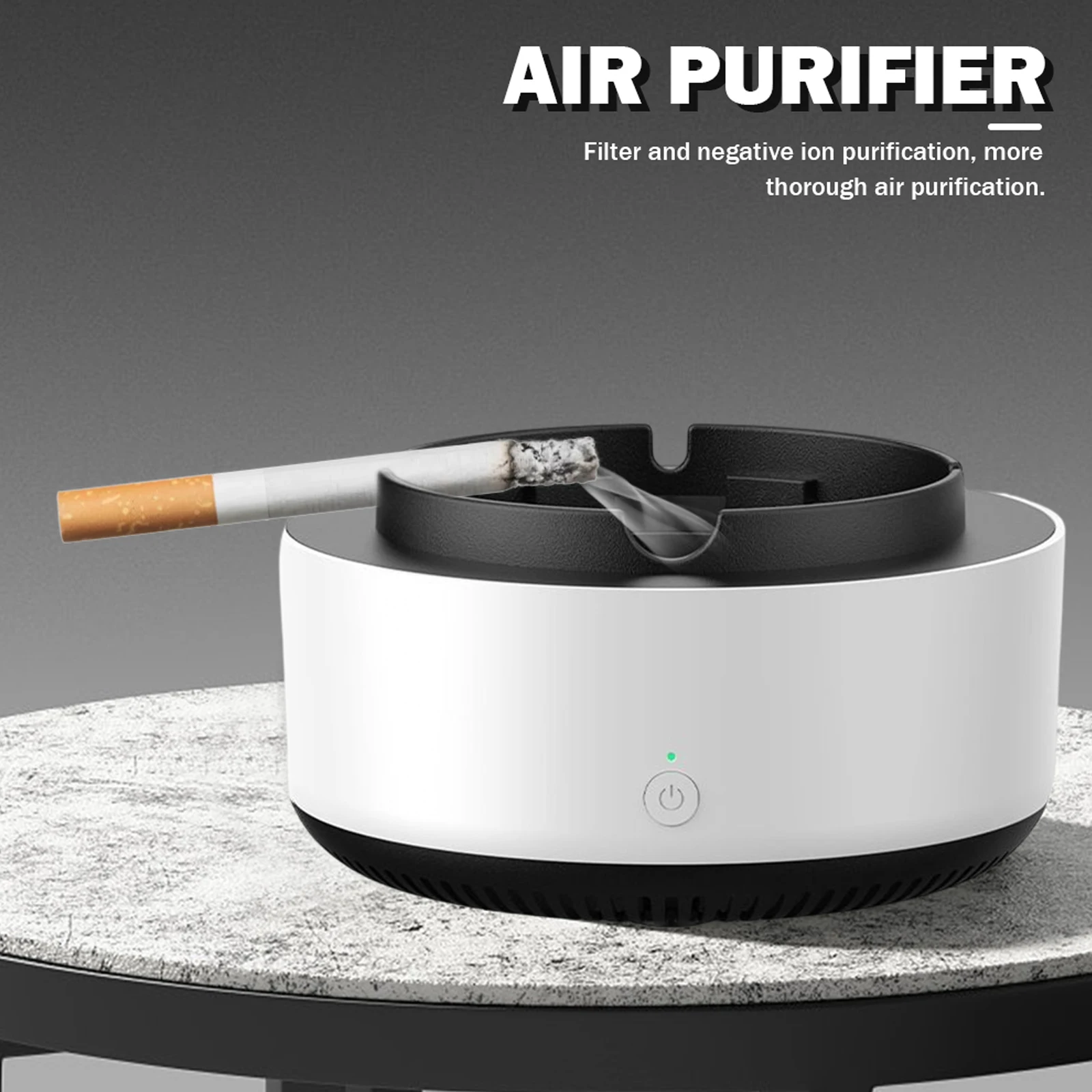 Portable Ashtray Air Purifier Aromatherapy Anion Air Purifier Filtering Second-Hand Smoke for Home/Office/Party/Restaurant/Hotel