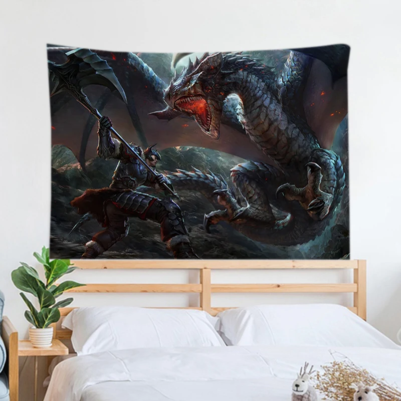 

Bedroom Decoration Home Decor Fantasy Dragon Tapestries Tapries Custom Tapestry Wall Hanging Room Decors Aesthetic Decorations