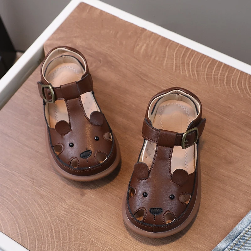 Summer Baby Girls Sandals Cartoon Animals Bunny Bear Children's Beach Shoes Healthy Arch Boys' Casual Sandals 2