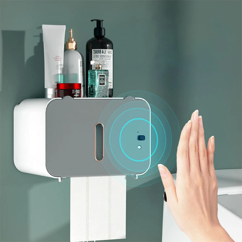 

Intelligent Induction Paper Tissue Box Automatic Paper Out Bathroom Tissue Box Wall-Mounted Toilet Paper Dispenser Smart Home