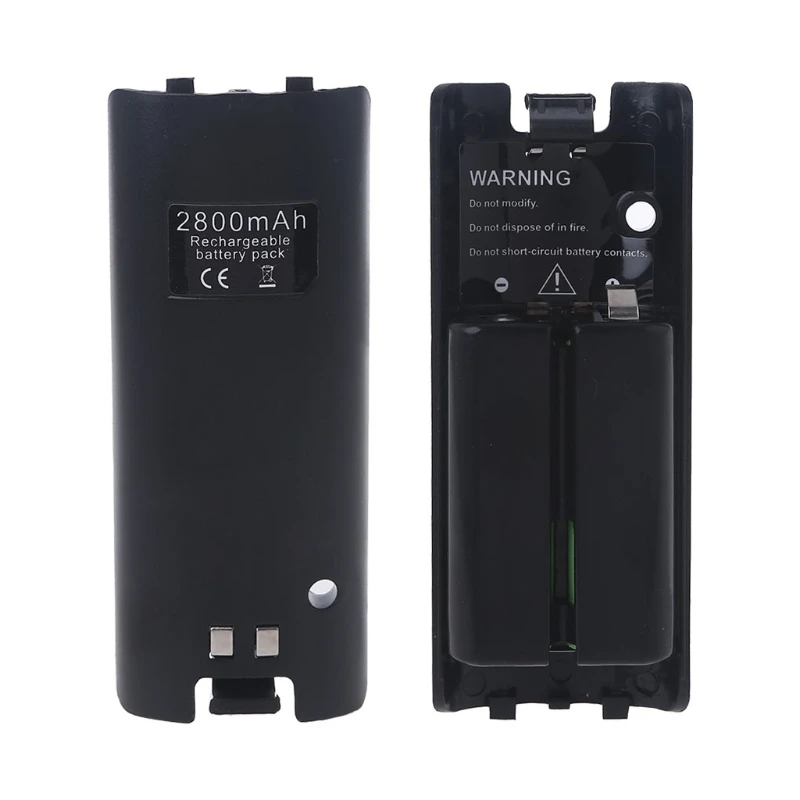 2Pcs 2800Mah Rechargeable Backup Pack Charging Case Fit for WII for WII Game Console