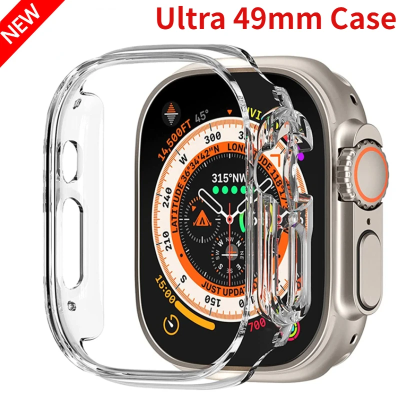 

360 Full Coverage Case For Apple Watch Ultra 49mm Screen Protector Cover Protective Shell For iWatch Ultra 49mm TPU Bumper Case