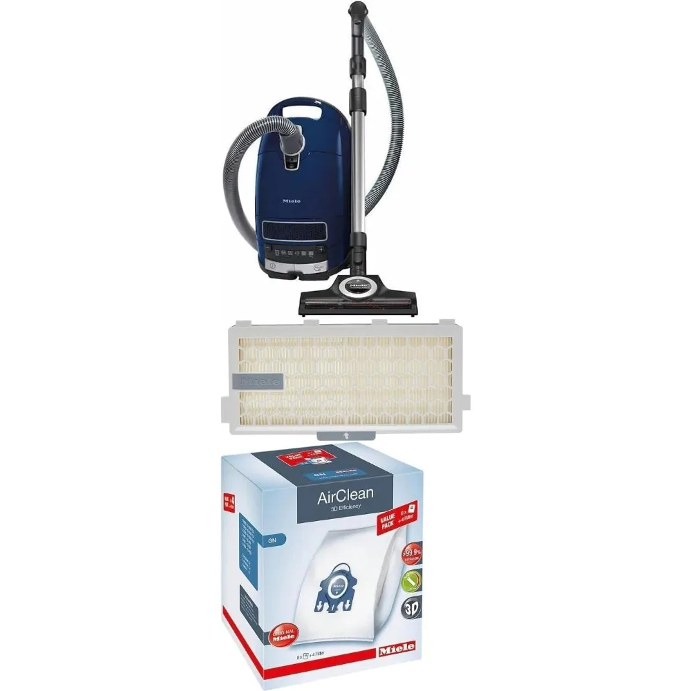 Miele Complete C3 Multi Surface Canister Vacuum Cleanser w/Turbo Head+ HEPA Filter + XL Value Pack, 8 Bags & 4 Filters 6