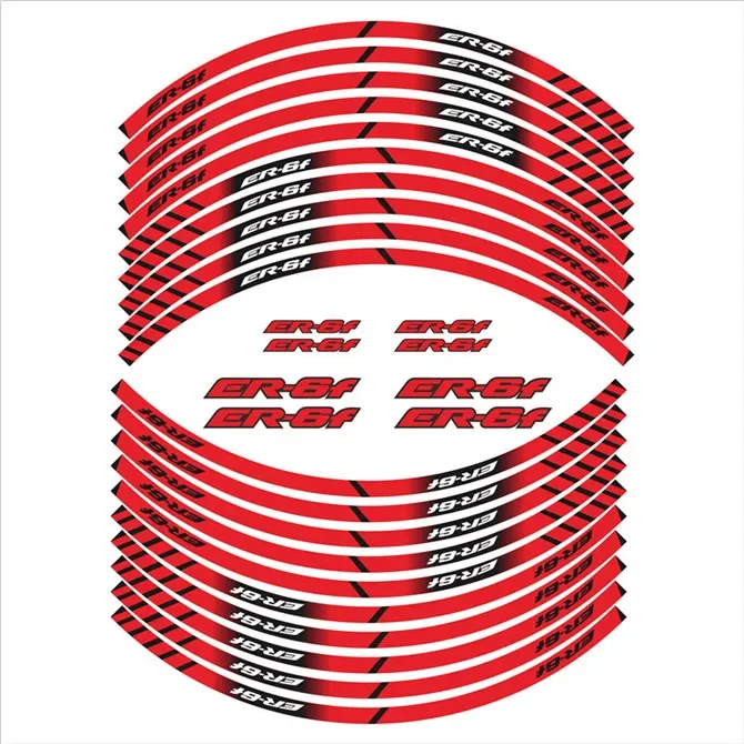 

FOR KAWASAKI ER-6F ER6F ER 6F Motorcycle Parts Contour Wheel Decoration Decal Sticker - B