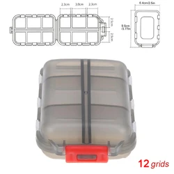 Tcare Portable Folding Pill and Tablet Organizer Box (Gray - 12 Grids)