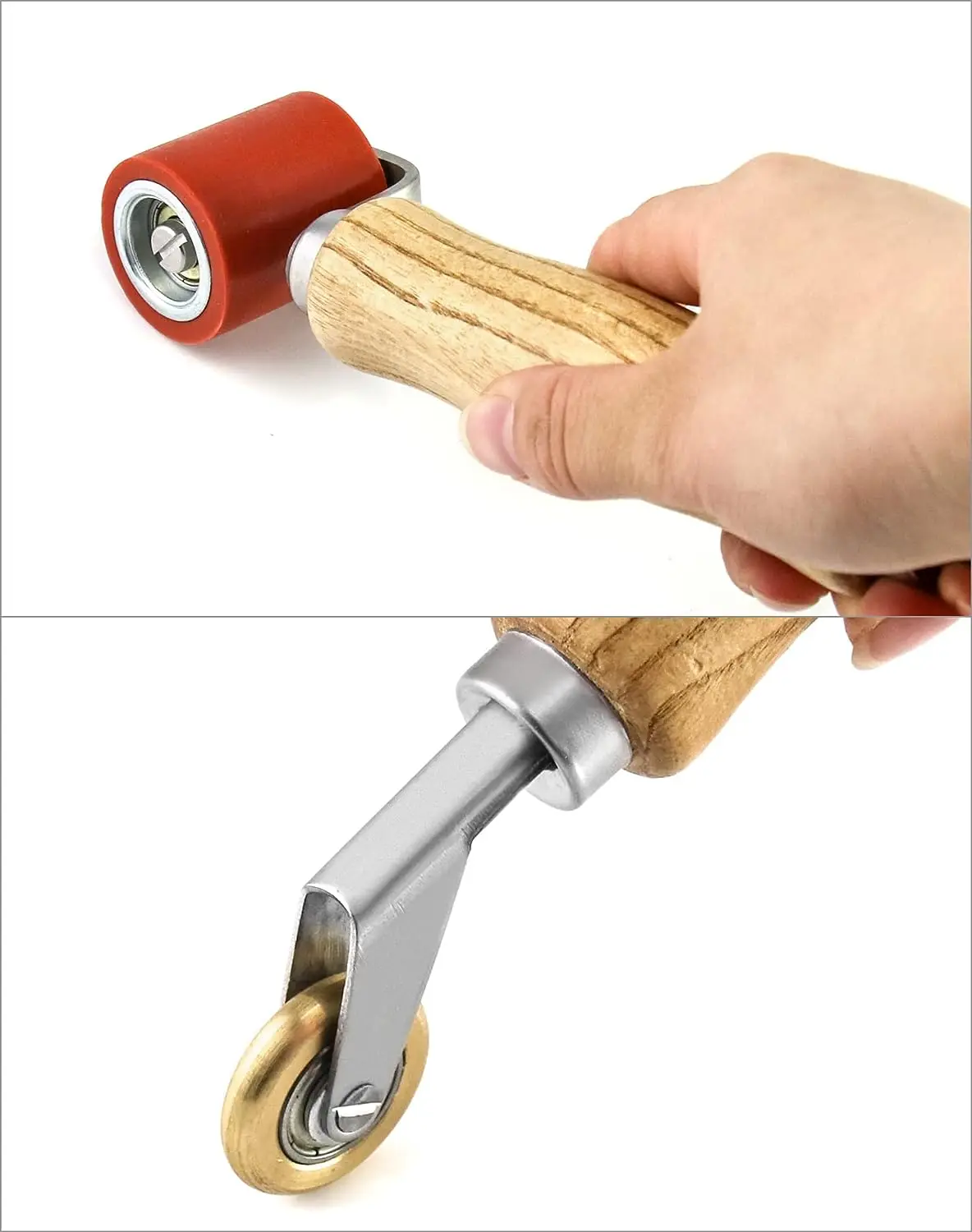 40mm Silicone Seam Roller With 6mm Brass Detail Penny Roller Smoothing Seam Roller Tool for PVC/TPO/EPDM Single Ply Roofing Tape 6