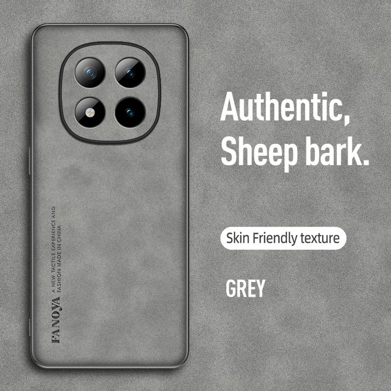 Leather Suede Protective Case with Slim Lens Cover