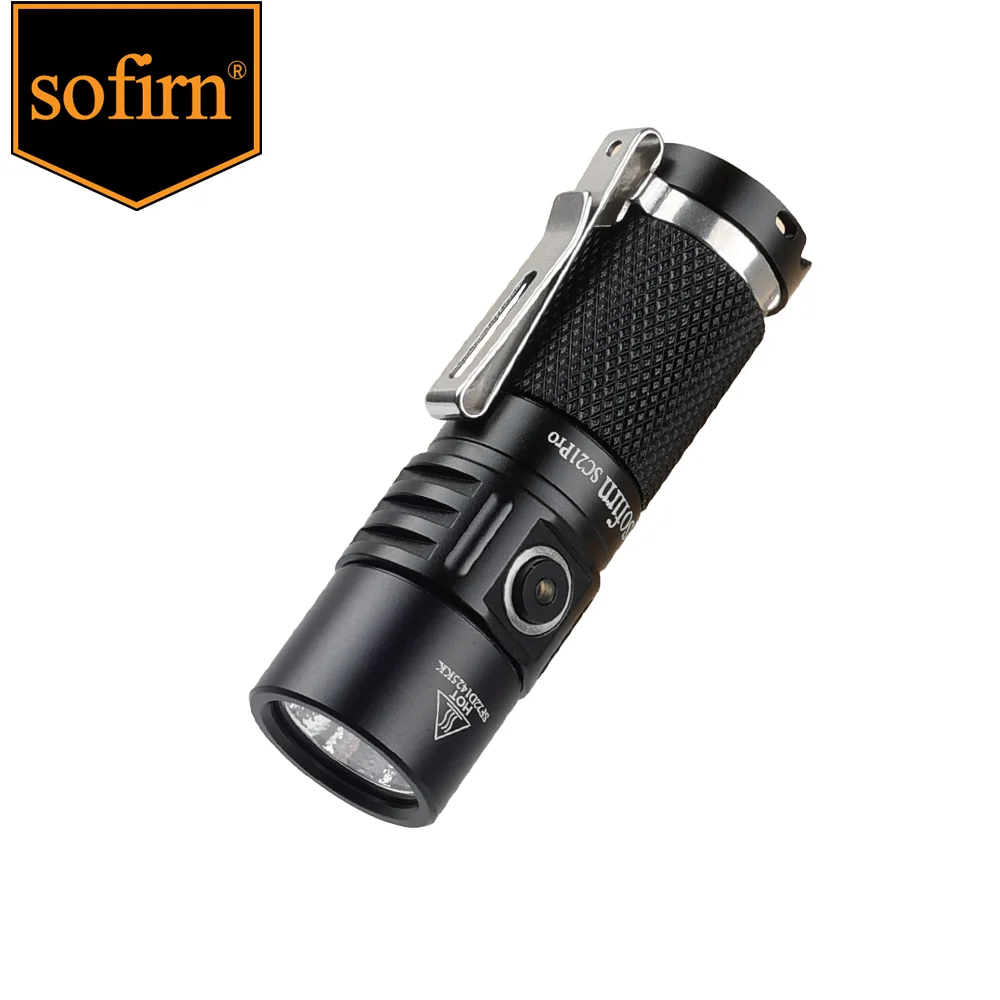 Sofirn SC21 PRO LED Flashlight USB C Rechargeable LH351D 16340 1000lm Outdoor EDC Fishing Torch with Magnet & Power Indicator