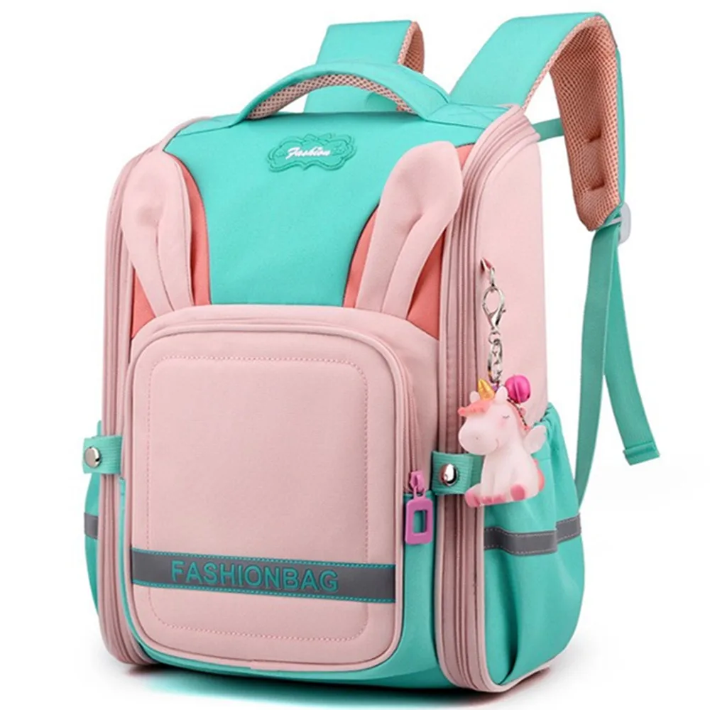 Children Backpack Schoolbag Travel Handbag Student Book School Bag Kids Girls Boy Contrast Colors Detachable Shoulder Packback