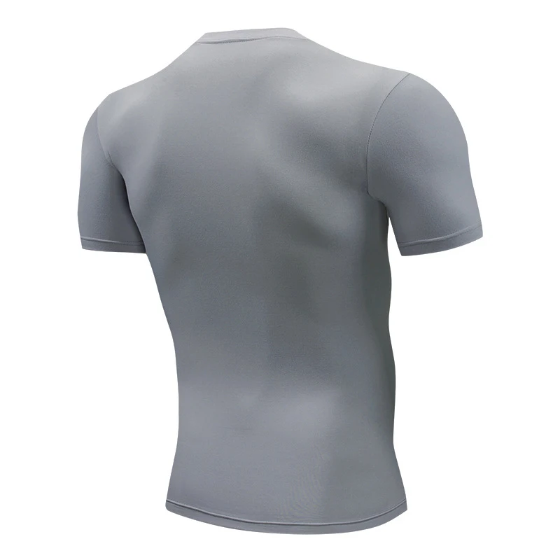 Sport T Shirt New Summer Fashion Running Male T Shirts O Neck Solid Color Short Sleeve Slim Fitness Sports Men Tops