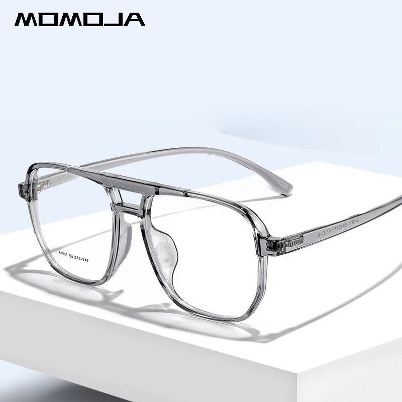 

MOMOJA Retro Fashion Polygon Pilot Ultra Light TR90 Spectacle Optical Prescription Glasses Frame Man Woman Eyeglasses A1011