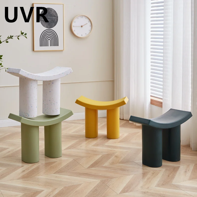 

UVR Xiaofei Elephant Bench Dormitory Household Bench Changing Shoes and Benches at the Entrance Simple Small Bench Curved Bench