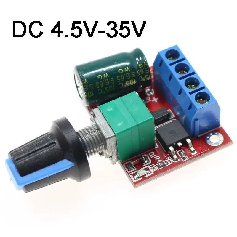 Контроллер скорости двигателя DC 90W 5A 4.5V-35V