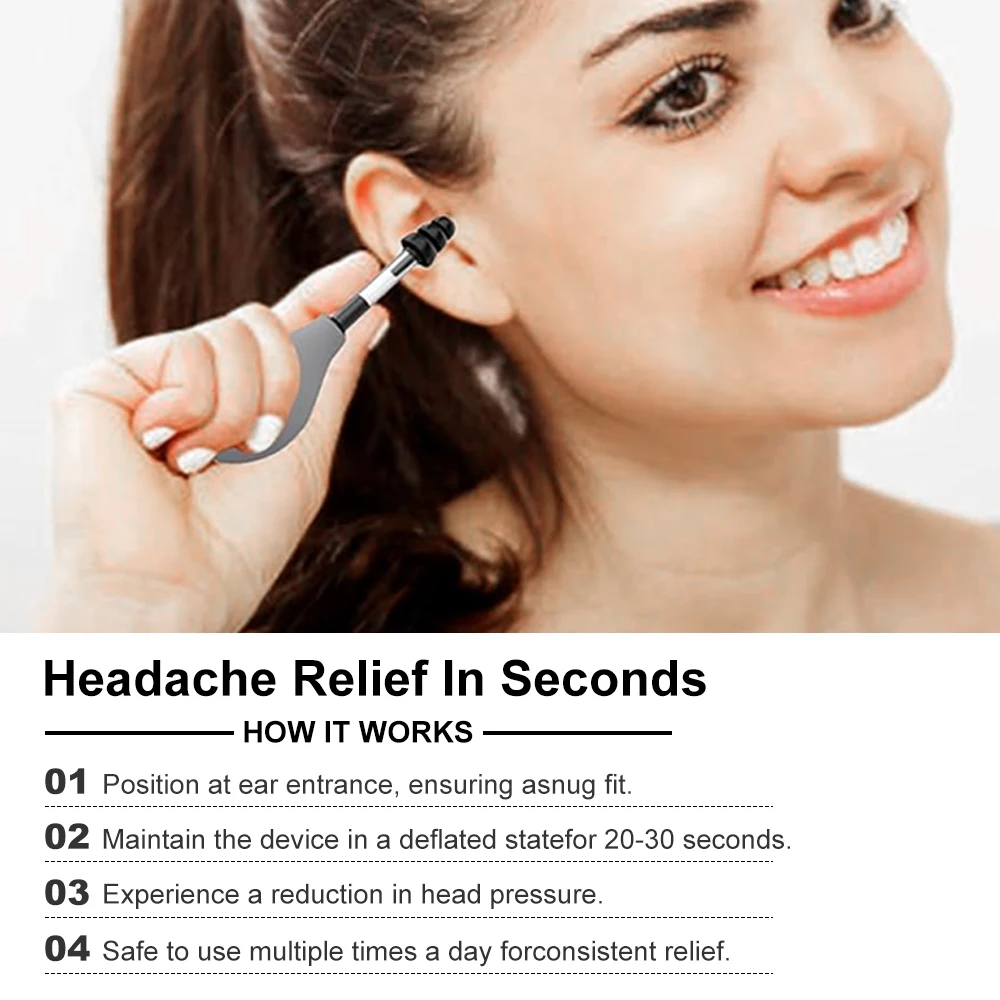 2PCS Reduce Tension Ear Pressure Tool 1PCS 3PCS Portable Silicone Inner Ear Pressure Relief Tool for Headache 3