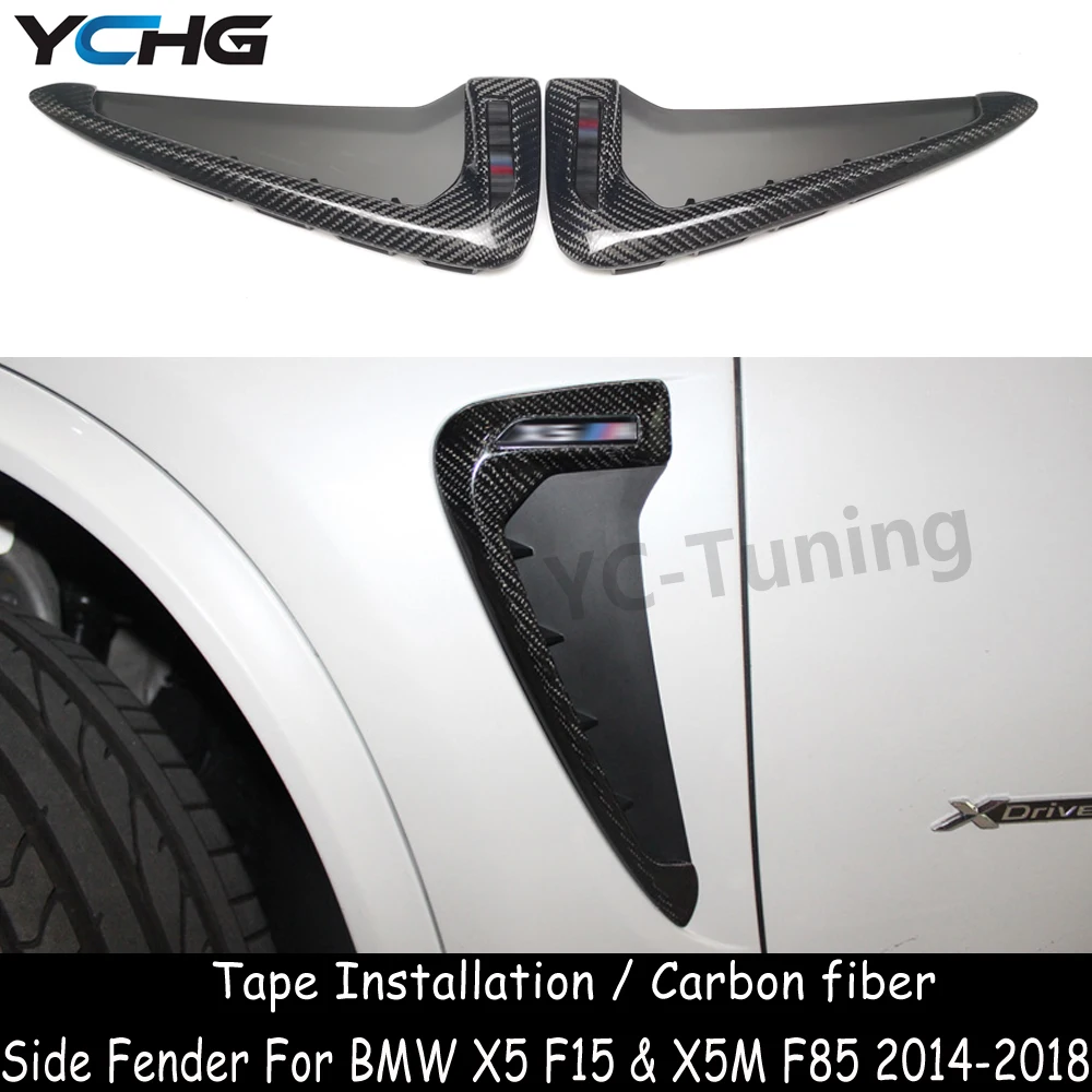 

X5 F15 X5M F85 Carbon Fiber Car Side Fender Decorative Trim Side Air Vent Cover for BMW X5 F15 X5M F85 Auto Accessory 2014-2018