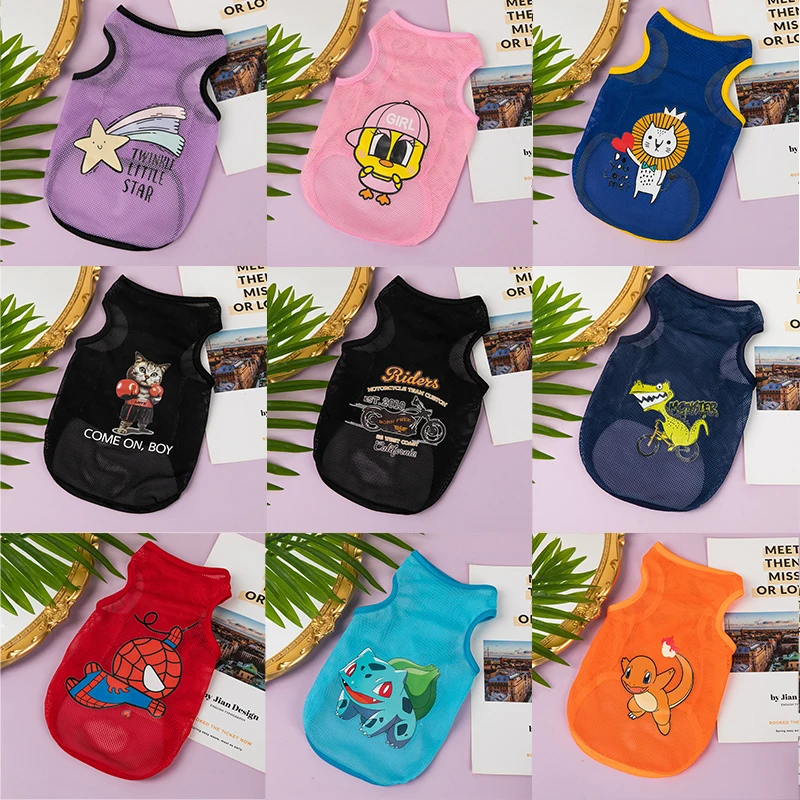 

Summer Cute Dog Clothes For Medium Small Dogs Cats Vest Thin And Breathable Spring Cheap Pet Clothes For Puppy Chihuahua T Shirt