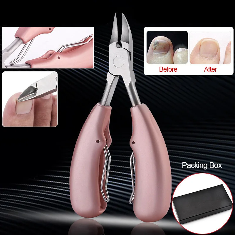 Toe Nail Clipper Dead Skin Remover Nail Correction Nippers Ingrown Toenail Cuticle Scissor Edge Cutter Pedicure Care Tool 1PC