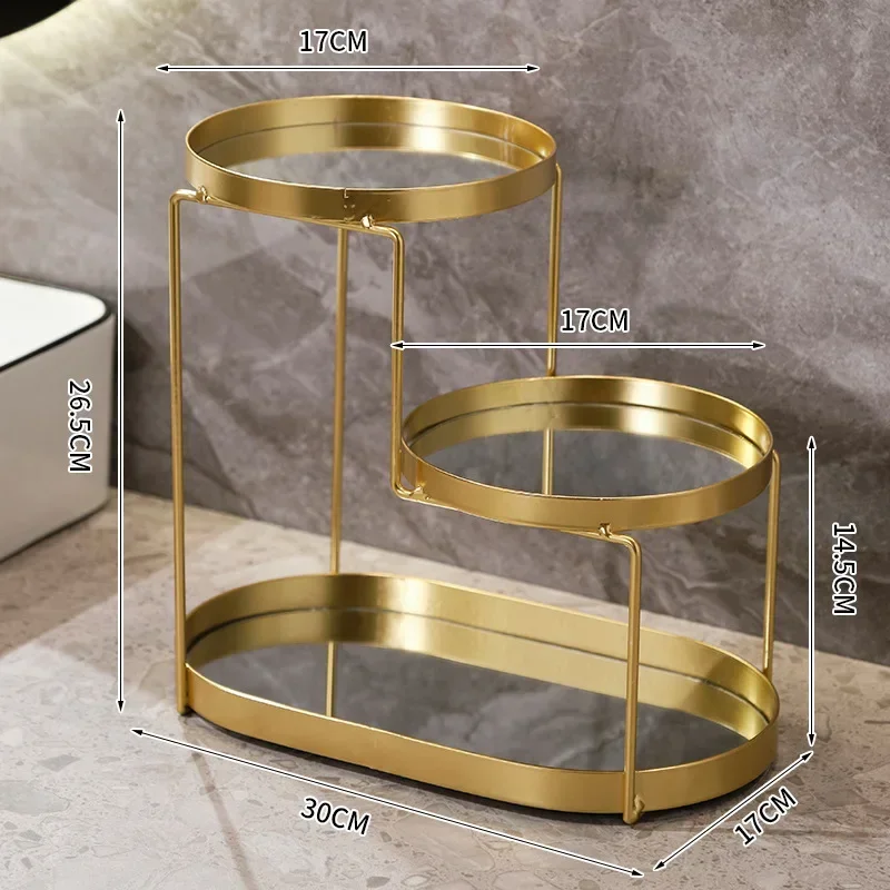 Makeup Organizer Bathroom Storage Shelf Storage Box  Makeup Brush Holder Toilet Desktop Cosmetic Storage Shelf Dresser Organizer 4