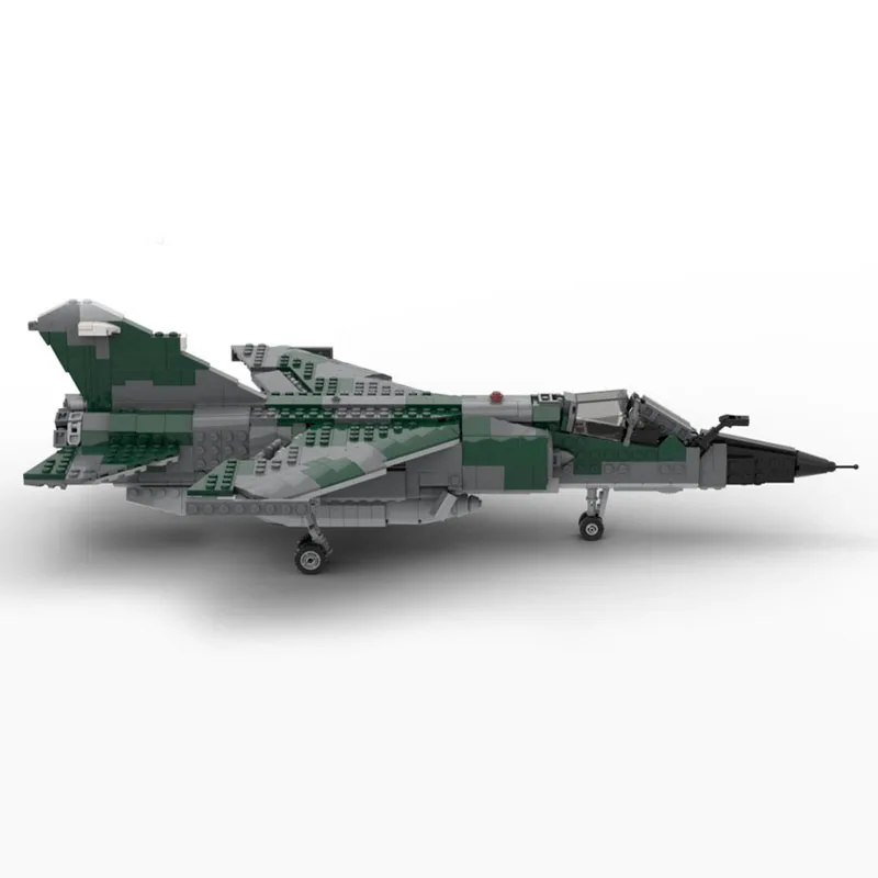 

997 шт., Детский конструктор военного самолета MOC Dassault Mirage F1 CR