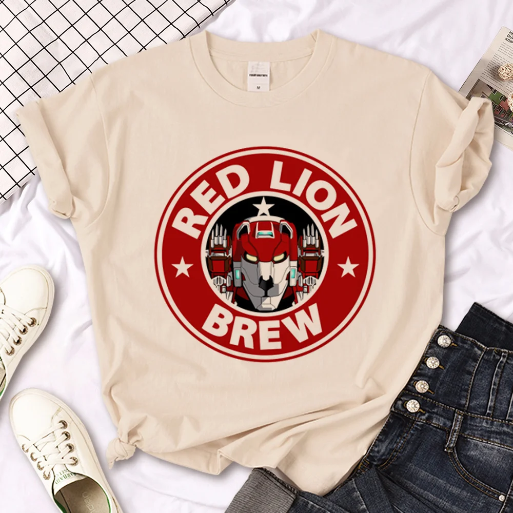 Voltron Tee Women Designer Y2K Comic Top Girl Graphic Y2K Funny Clothes