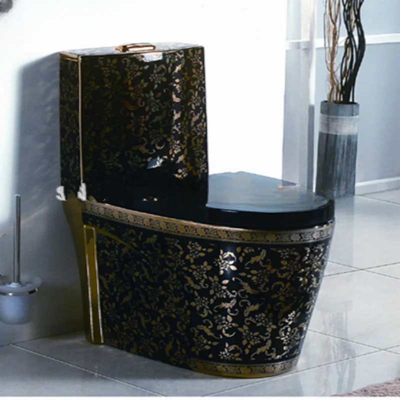 ceramic gold color toilet bowl bathroom golden wc toilet