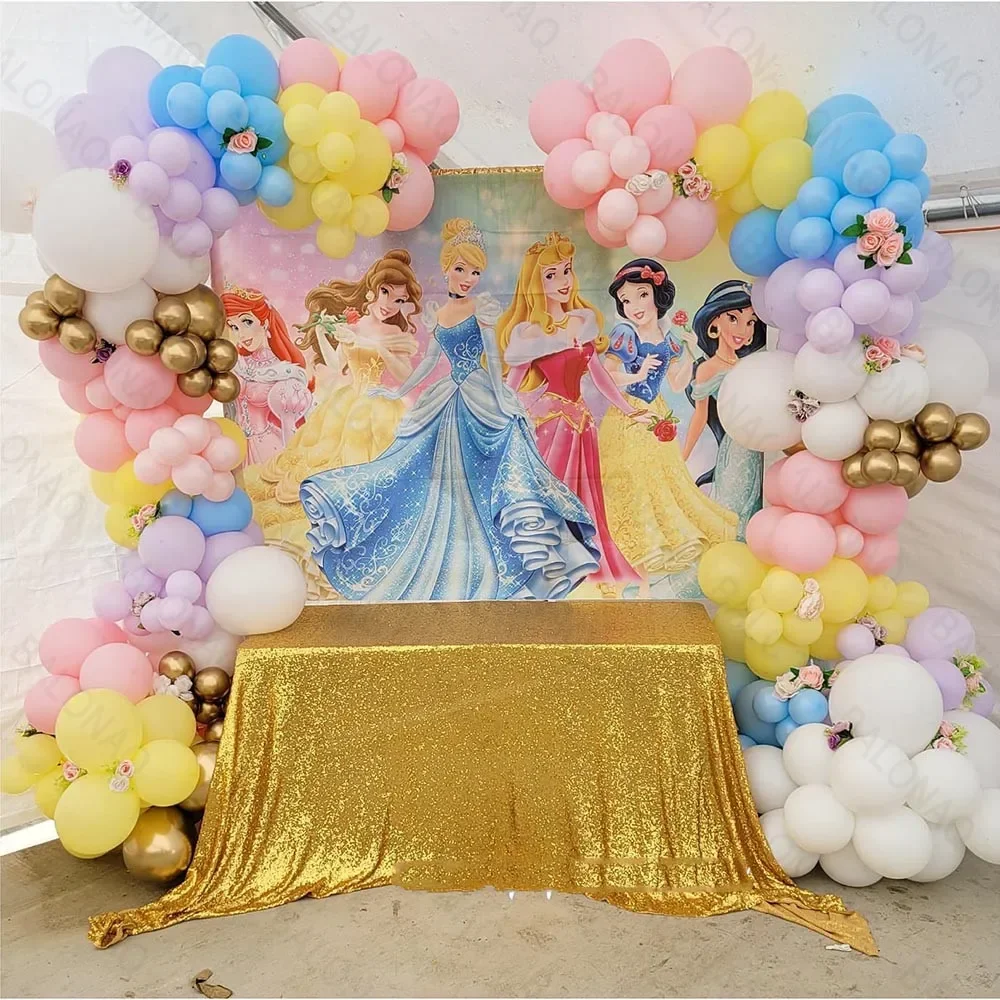 

1 Набор, фольгированный флакон для принцесс Disney, фотоэлемент 1-9, гирлянда, фотоэлемент, латексный шар для дня рождения, детский праздник, Декор, подарок