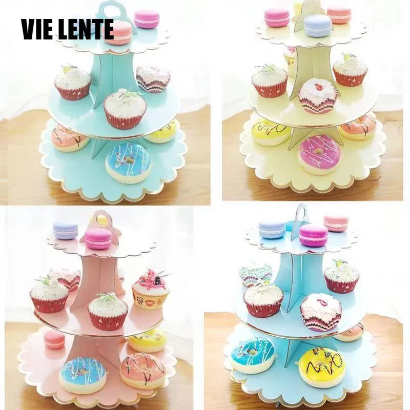 Dessert Stand 3-Layer Disposable Round Cupcake DIY