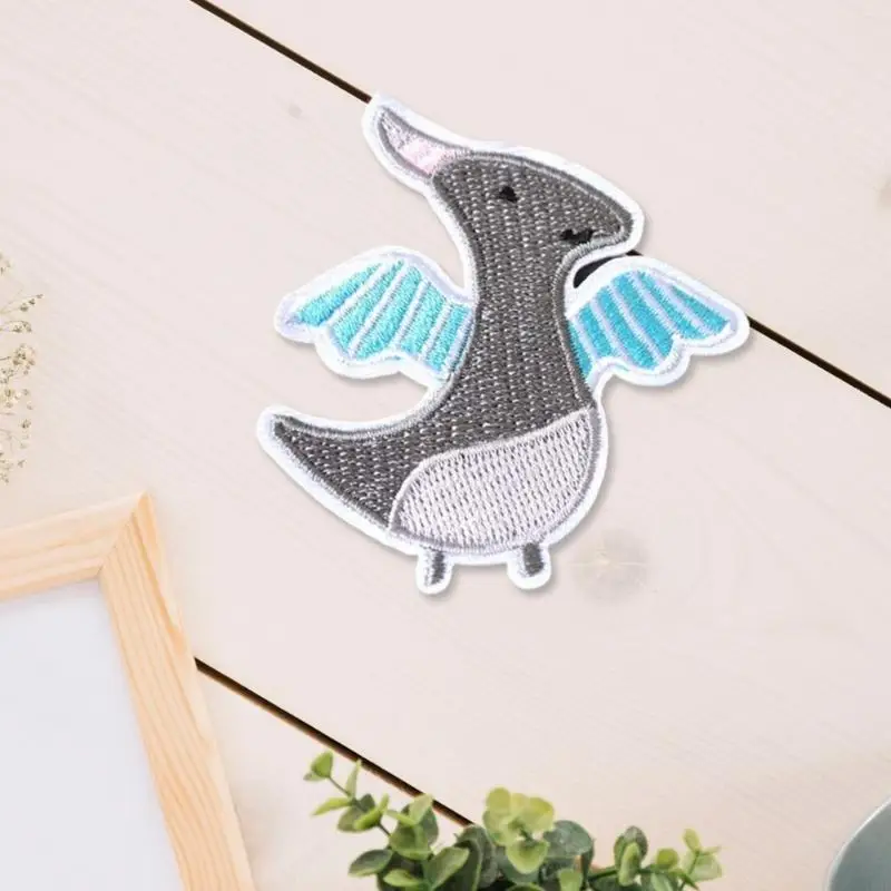 9 PCs Animal Iron auf Flecken Nähen Applique -Flecken Dinosaurier Stickflächen Y08E – Detail 9