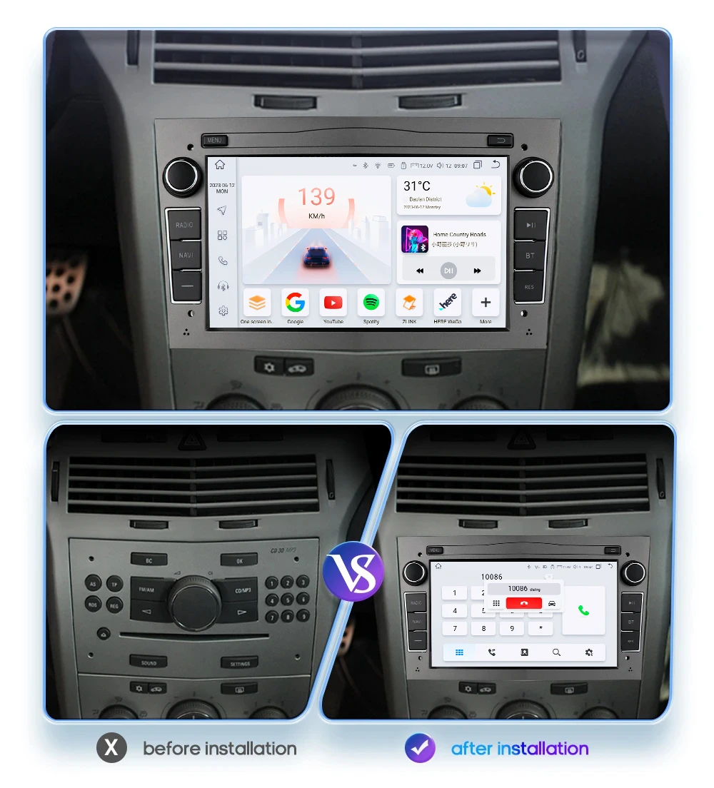 2din android13 Autoradio für opel astra h j 2004 vectra vauxhall antara zafira corsa c d vivaro meriva 4g kabelloses carplay gps – Detail 4