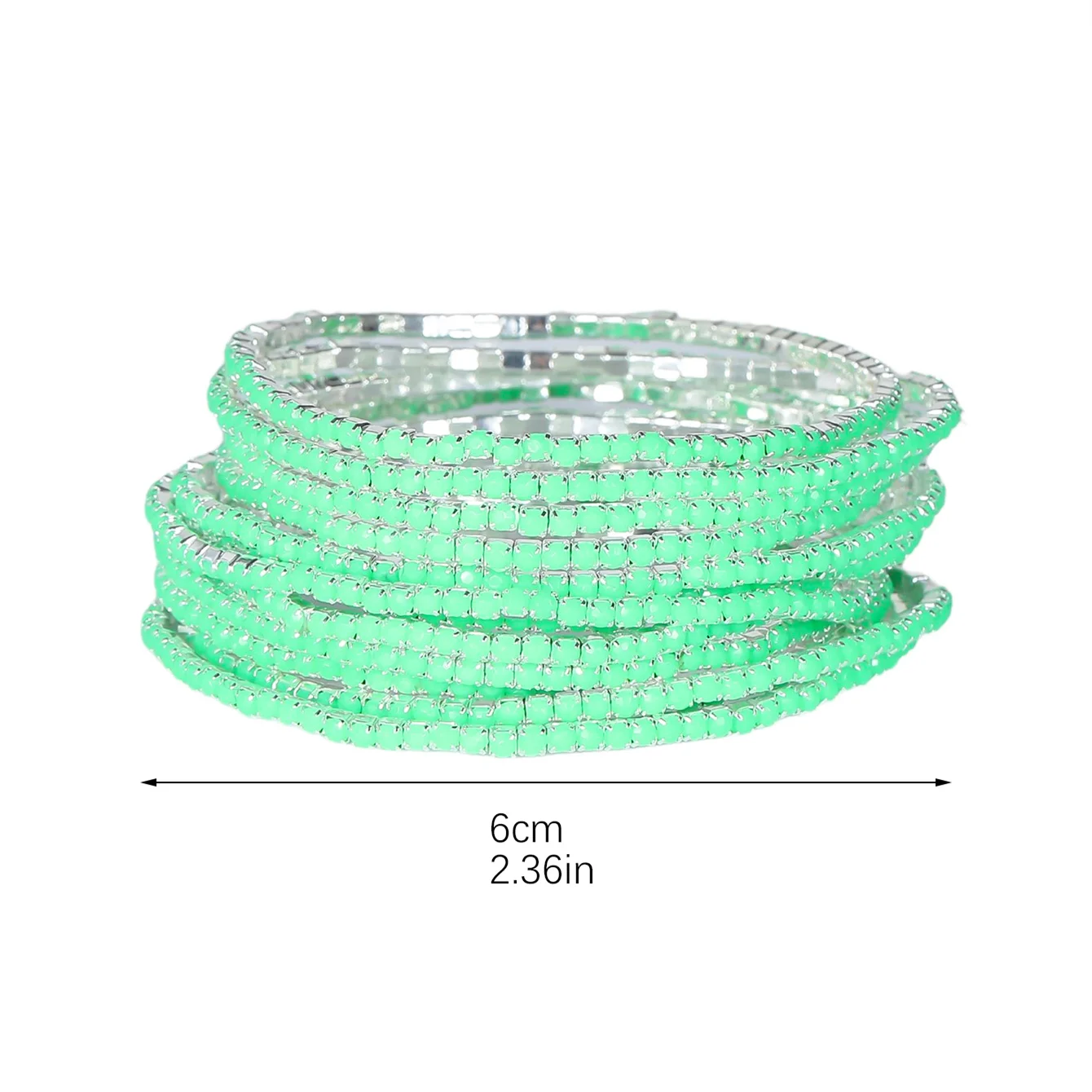 Crystal Bracelet 1Pieces of Ladies Transparent Shiny Crystal Bracelet 27 Colors Full Rhinestone Elastic Bracelet Women Wristband Gift