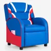 Kids Recliner, Youth Gaming Recliner w/Headrest, Footrest, Lumbar Support, Side Pockets, Adjustable Recliner Sofa for Kids 1