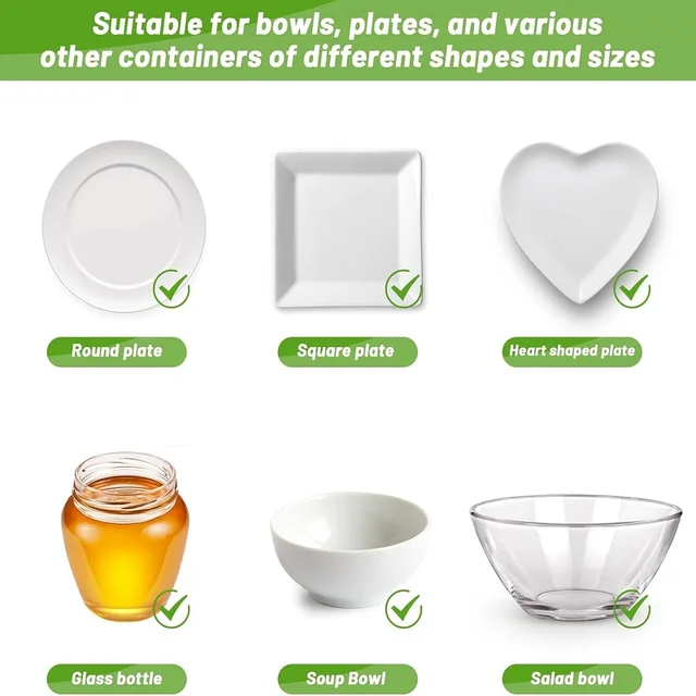 Couverture alimentaire jetable, enveloppe Saran de qualité alimentaire, sac de rangement pour fruits et légumes frais, sac en plastique élastique, accessoires de cuisine 3