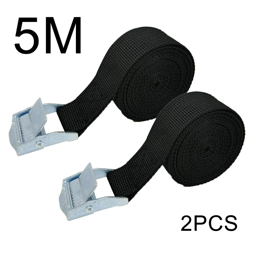 2pcs 5M Cargo Tie Down Strap cargo tie down strap Car Tension Rope Strong Ratchet Belt Car Luggage Bag For Truck Motorcycle Bike Boat