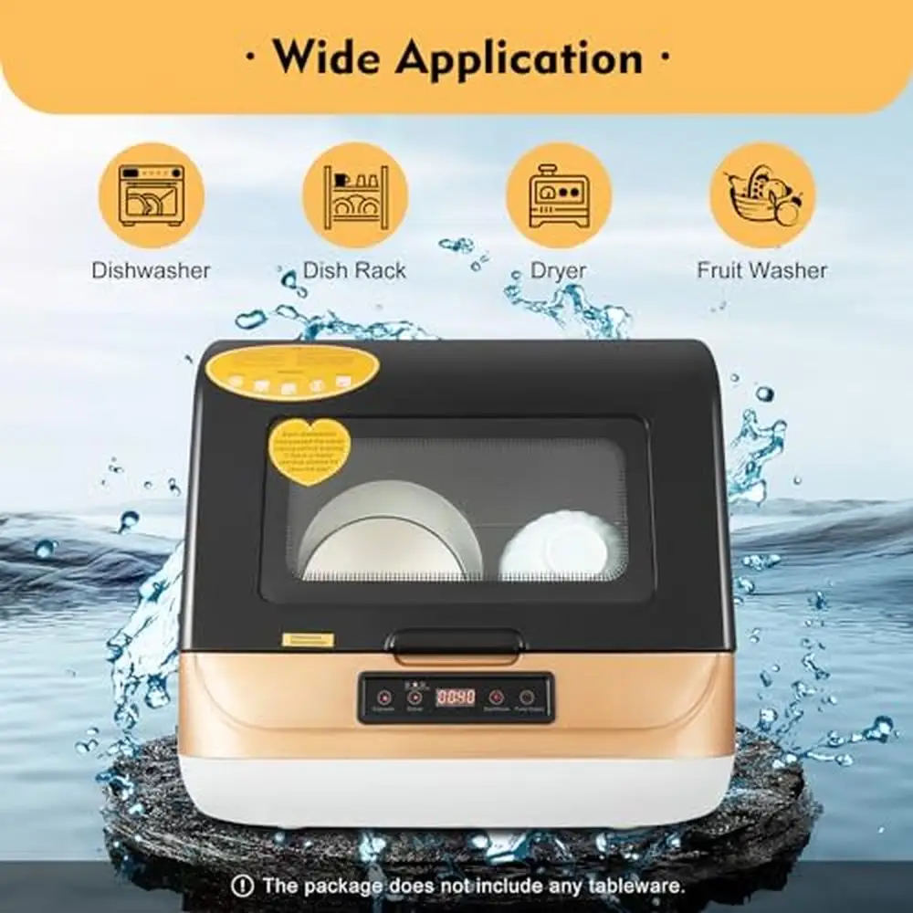Portable Countertop Dishwasher with Large Capacity and 3 Washing Programs 6
