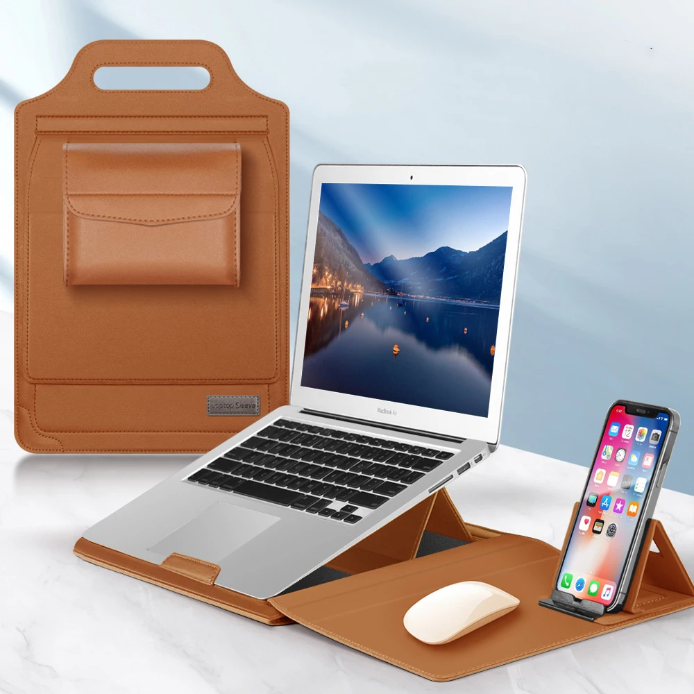 pasta portátil para macbook pro air bolsa de laptop manga de bolsa destacável para notebook